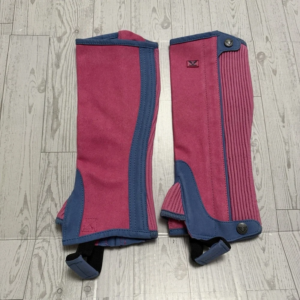 TuffRider‎ Children's Keeneland Synthetic Half Chaps Size Medium Pink Purple